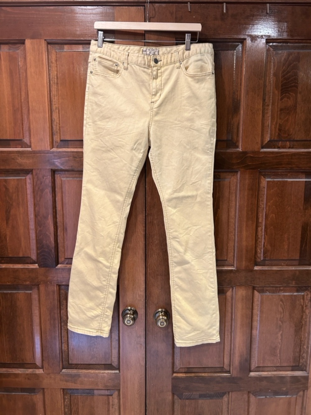 Free People We The Free High Rise Busted Skinny Jeans Yellow Denim 31x31 - Picture 2 of 8